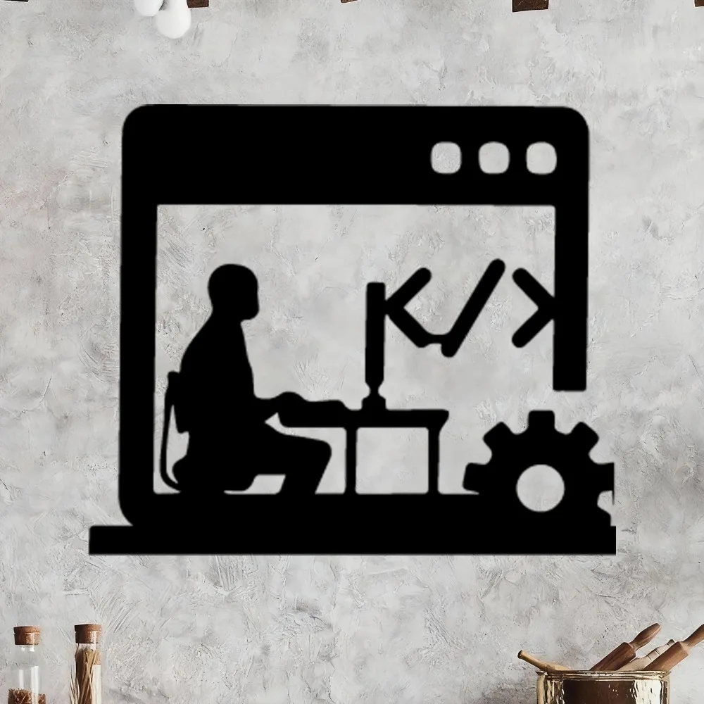 Tech Office Wall Art - ديكور جداري معدني من CIFBUY، هدية