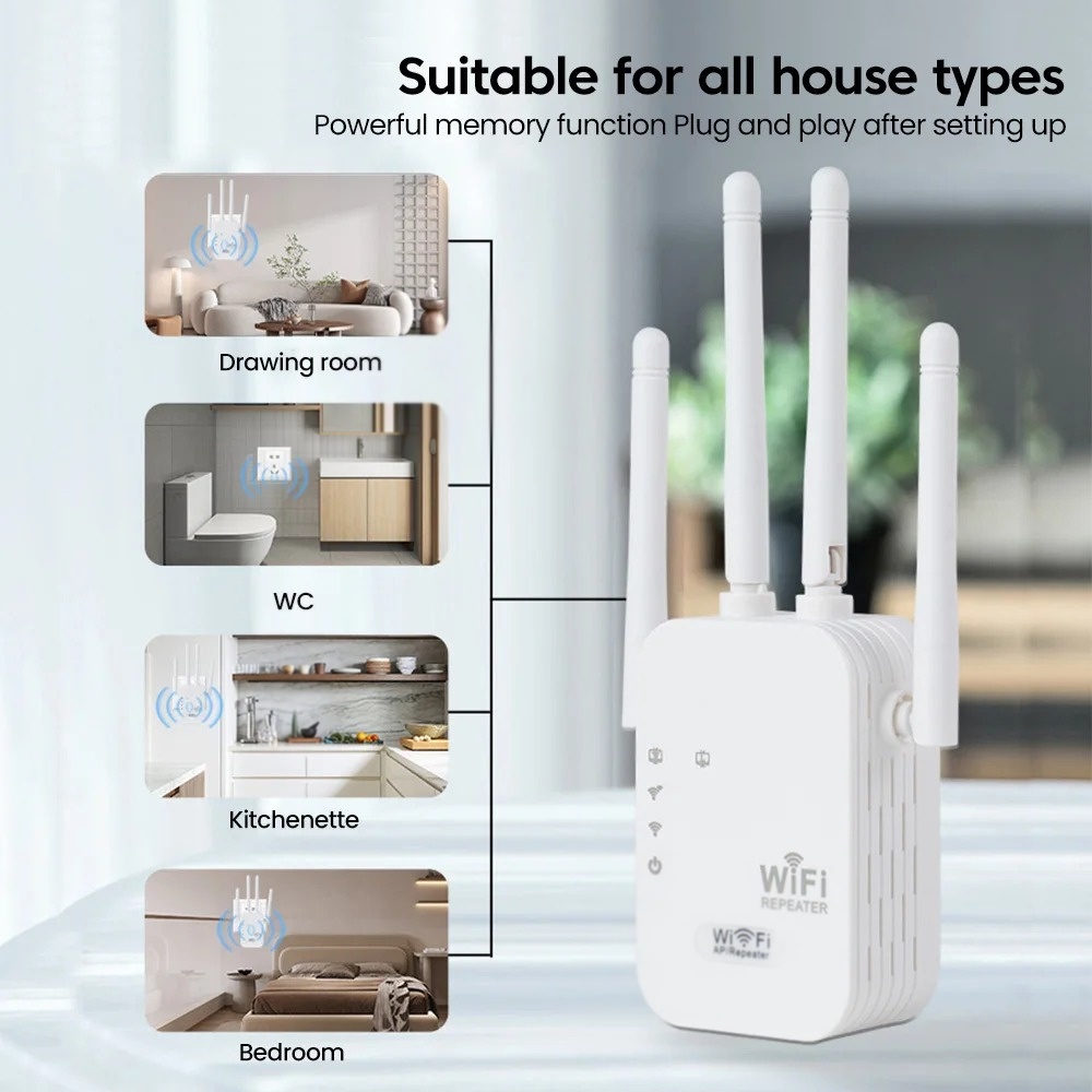 Wifi Range Extender - 300Mbps اللاسلكية واي فاي مكرر موسع