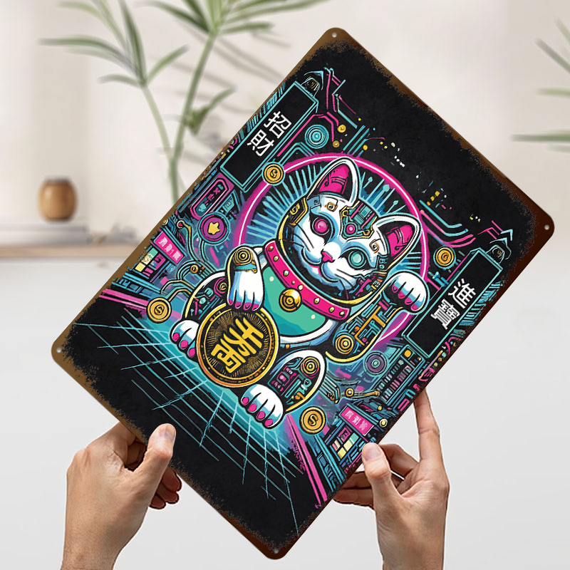 لافتة معدنية مخصصة بتصميم Cybe - مراجعة Tech Office Wall Art وسعره