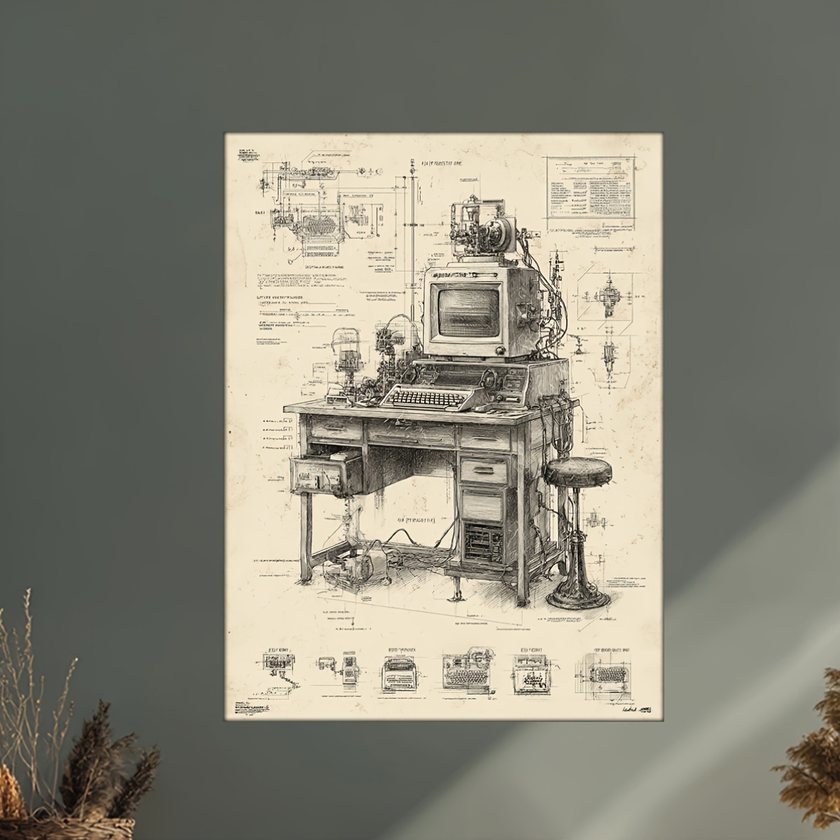 ملصق CIFBUY لاختراع الكمبيوتر  - مراجعة Tech Office Wall Art وسعره