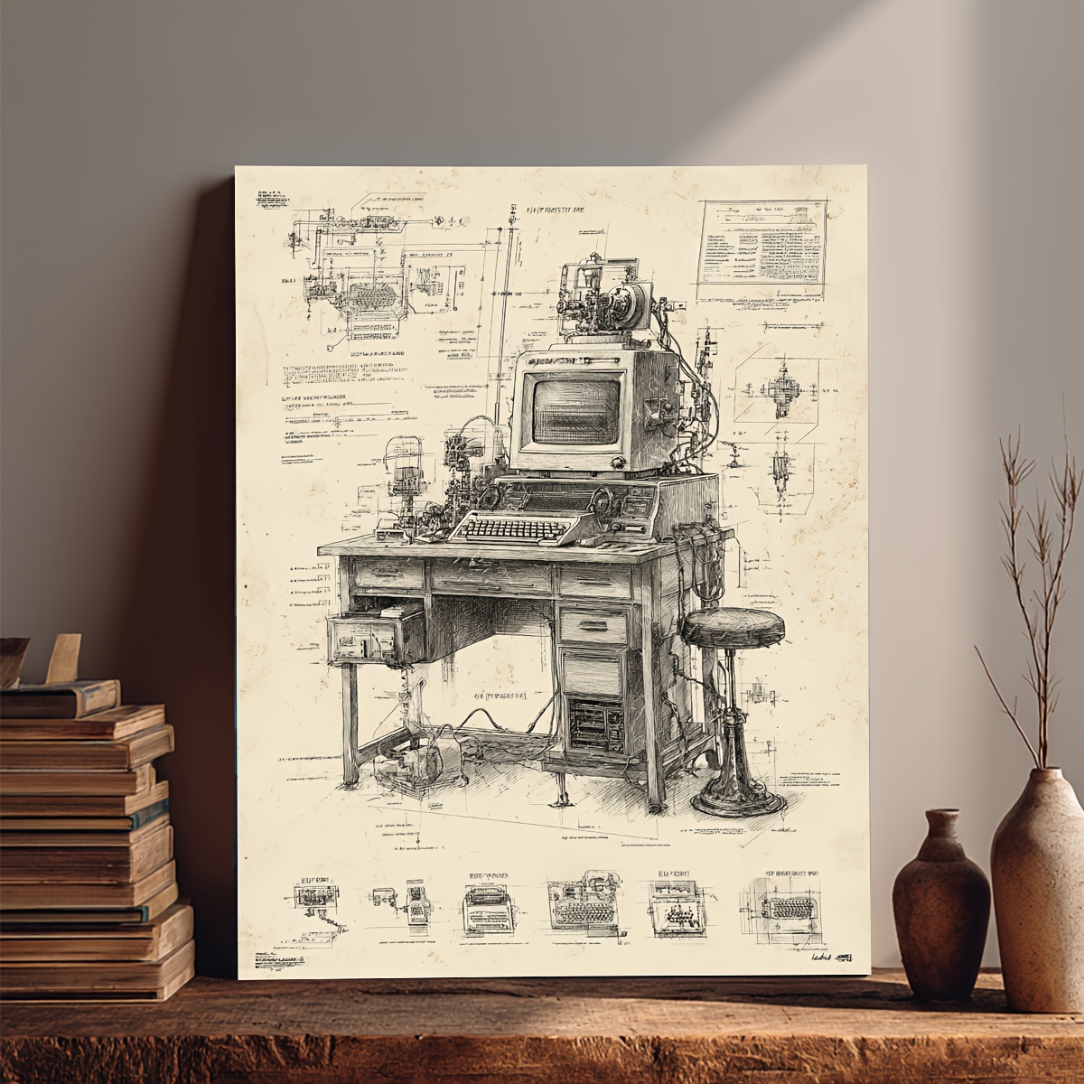 ملصق CIFBUY لاختراع الكمبيوتر  - مراجعة Tech Office Wall Art وسعره