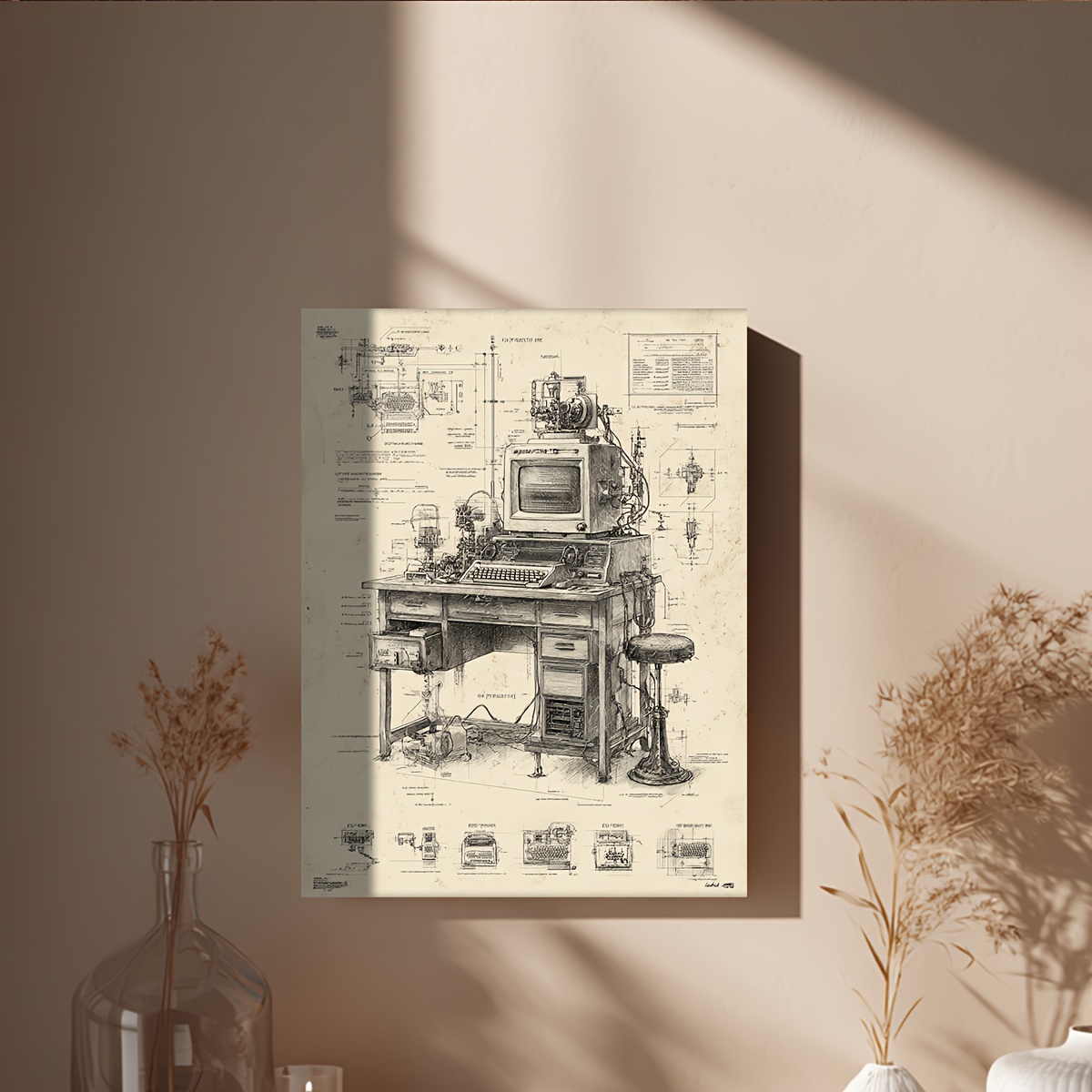 ملصق CIFBUY لاختراع الكمبيوتر  - مراجعة Tech Office Wall Art وسعره