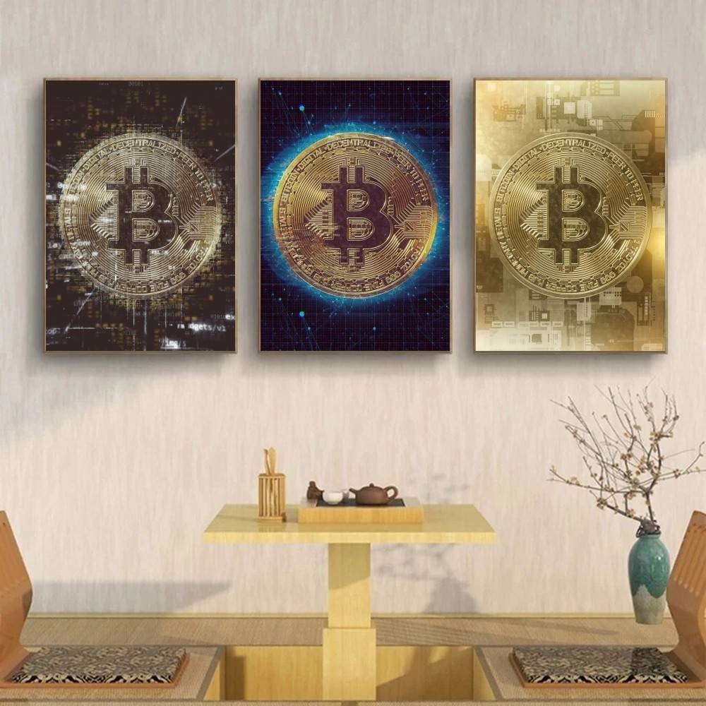 لوحة فنية لعملة ذهبية بتقنية ا - مراجعة Tech Office Wall Art وسعره