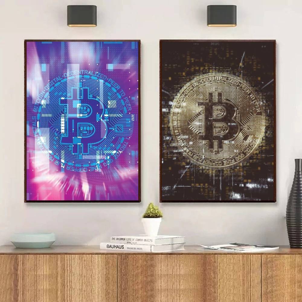 لوحة فنية لعملة ذهبية بتقنية ا - مراجعة Tech Office Wall Art وسعره
