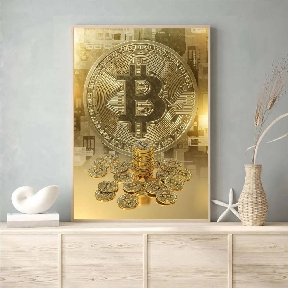 لوحة فنية لعملة ذهبية بتقنية ا - مراجعة Tech Office Wall Art وسعره
