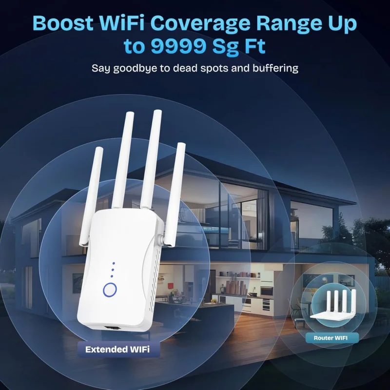 مكرر واي فاي ثنائي النطاق 2.4  - مراجعة Wifi Range Extender وسعره