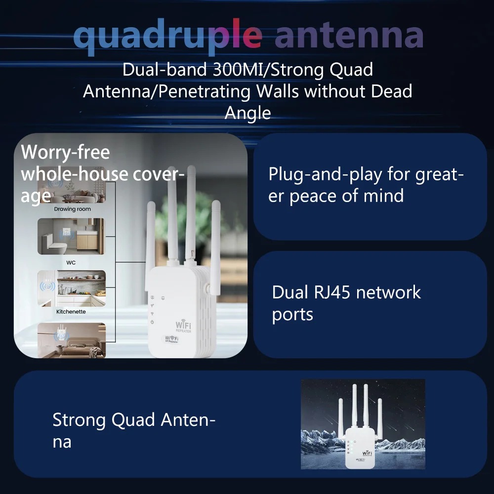 300Mbps اللاسلكية واي فاي مكرر - مراجعة Wifi Range Extender وسعره